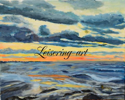 Abend an der Ostsee 40 cm x 50 cm  Acryl auf Canvas 